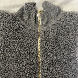 DONNI fleece mock turtle neck sweater